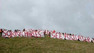 'Sorry Charles!' French unions mark king's absence with banner